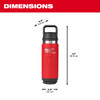 Milwaukee 48-22-8396R PACKOUT™ 24oz Insulated Red Bottle with Chug Lid