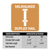 Milwaukee MDP8D-2000 8D 2-1/4” x .131” Collated Duplex Nails