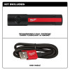 Milwaukee 2011R Rechargeable 500L Everyday Carry Flashlight kit including USB charging cable.