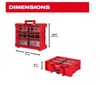 Milwaukee PACKOUT™ 3-Bin Tilt Organizer (48-22-8433) – Rapid Access Storage – Removable Bins – Modular Stackable Design
