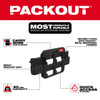 Milwaukee PACKOUT tool box compact plate featuring impact resistant body and 30 lb storage capacity.