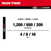 Up to 16 Hours of Run-Time on M12 REDLITHIUM XC4.0 Battery