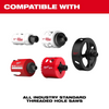 The Reusable Large Thread Pin Adapter is compatible with hole saws from 1-1/4" up to 6-7/8" without the risk of thread stripping, binding or spin-off and retains Hole Enlargement capability.