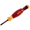 Wiha 28345 PocketMax SlimLine Insulated Multi-Driver 7-piece set with interchangeable slotted, Phillips, and square SlimLine blades, magnetic onboard storage, SoftFinish ergonomic handle, and 1000V VDE insulation for professional electricians.