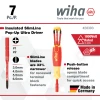 Wiha 28393 Insulated SlimLine Pop-Up Ultra Driver 6-in-1 screwdriver set with integrated Phillips and slotted SlimLine insulated blades, 1000V VDE rated.