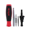 Wiha 77892 SoftFinish Conduit Reamer and 6-in-1 Multi-Driver with ergonomic handle, interchangeable shaft, Phillips and slotted bits, and conduit reamer attachment.