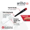 Wiha 26192 precision screwdriver featuring a rotating cap, tapered handle, extra-long shaft, and premium tool steel for precise control and extended reach.