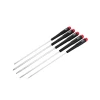 Wiha 26192 5-piece precision slotted and Phillips screwdriver set with extra-long 150 mm shafts, precision-machined tips, rotating caps, and ergonomic handles for electronics and precision fastening.