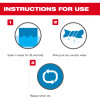 Cooling PPE instructions for use showing soak in water, wring out excess, and reactivate by snapping