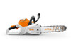 Side view of the STIHL MSA 300 18-inch cordless chainsaw with guide bar and chain designed for professional cutting performance.
