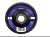 3M 7100380348 Cubitron™ 3 1169F flap disc, 4-1/2 in. x 7/8 in., 60+ grit, Type 27 ceramic abrasive flap disc for grinding, blending, beveling, weld removal, and metal finishing.