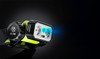 Unilite HT-700 rechargeable RGB LED headlamp with dual white LEDs and blue safety light for hands-free work lighting.