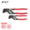 Milwaukee 48-22-6930 pliers wrench 2-piece set including 7-inch and 10-inch adjustable pliers wrenches.