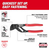 Milwaukee 48-22-6930 pliers wrench featuring quick adjustment, smooth parallel jaws and comfort-grip handles.