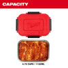 Milwaukee 49-16-0203 stainless steel food container showing capacity for use with M18 Jobsite Lunch Warmer.