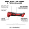 Milwaukee 2626-20 M18 multi-tool featuring tool-free blade change lever, LED light, and variable speed dial.