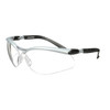 BX Protective Eyewear,  Clear Anti-Fog Lens, Silver/Black Frame