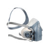 Angled view of 3M 7501 small reusable respirator designed for comfort and respiratory protection.