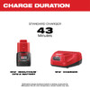 Milwaukee 48-59-2420 M12™ REDLITHIUM™ 2.0Ah Battery and Charger Starter Kit