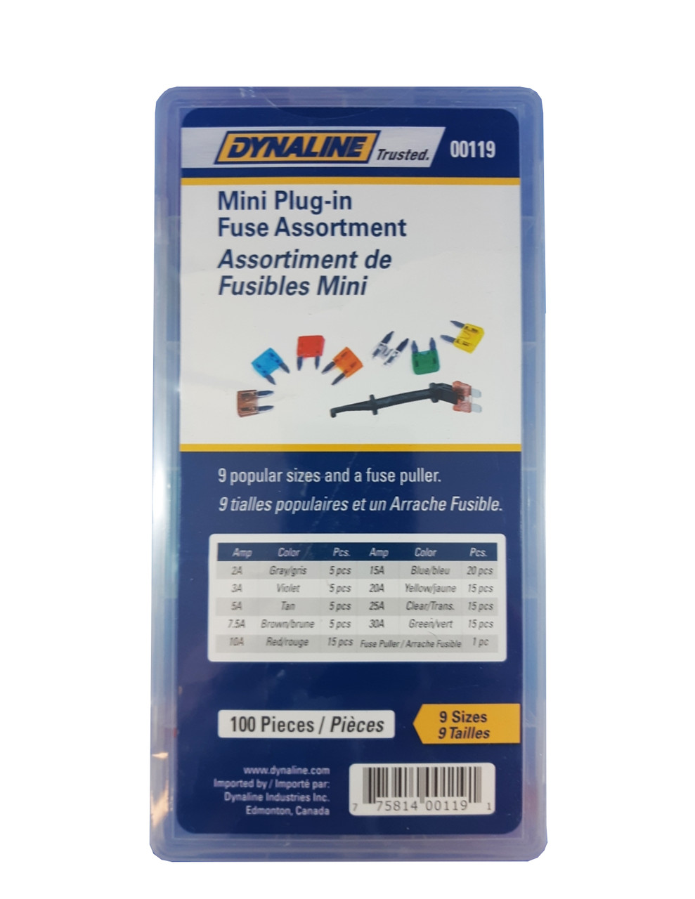 Dynaline 00119 Assortment Mini Fuse Plugs