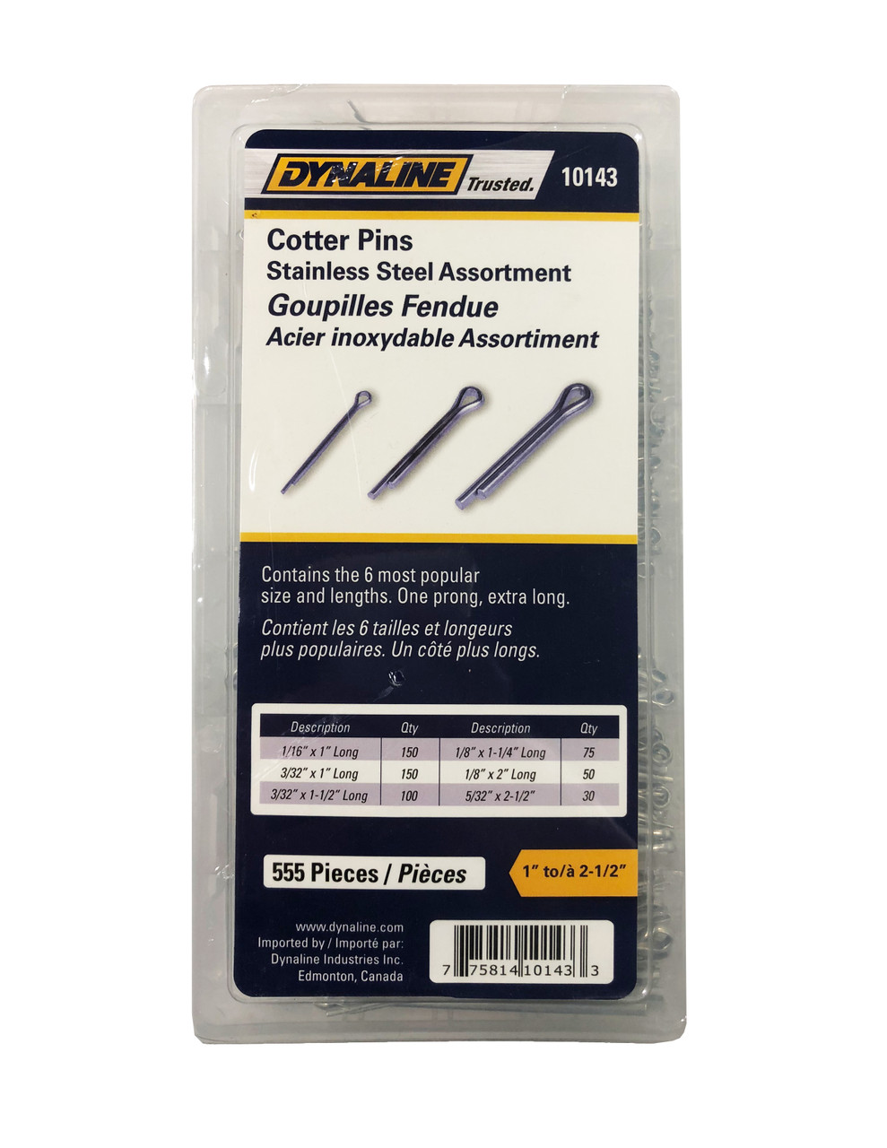 Dynaline 10143 Ss Cotter Pin Assortment 