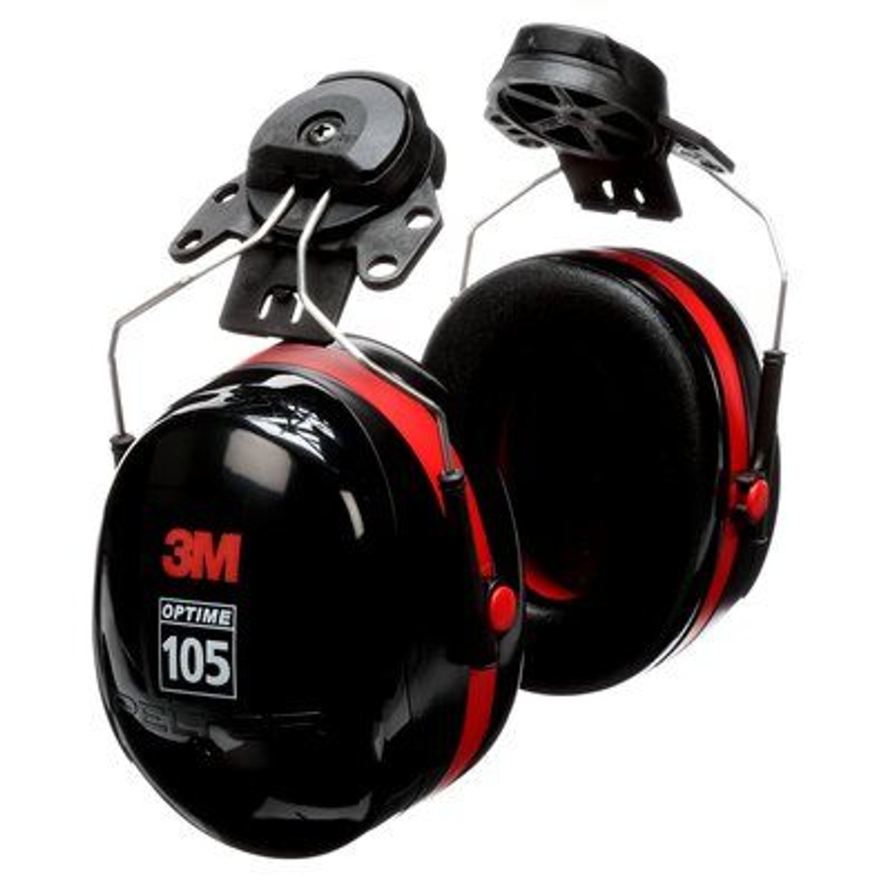3M™ PELTOR™ Optime™ 105 Earmuffs, H10P3E, hard hat attached