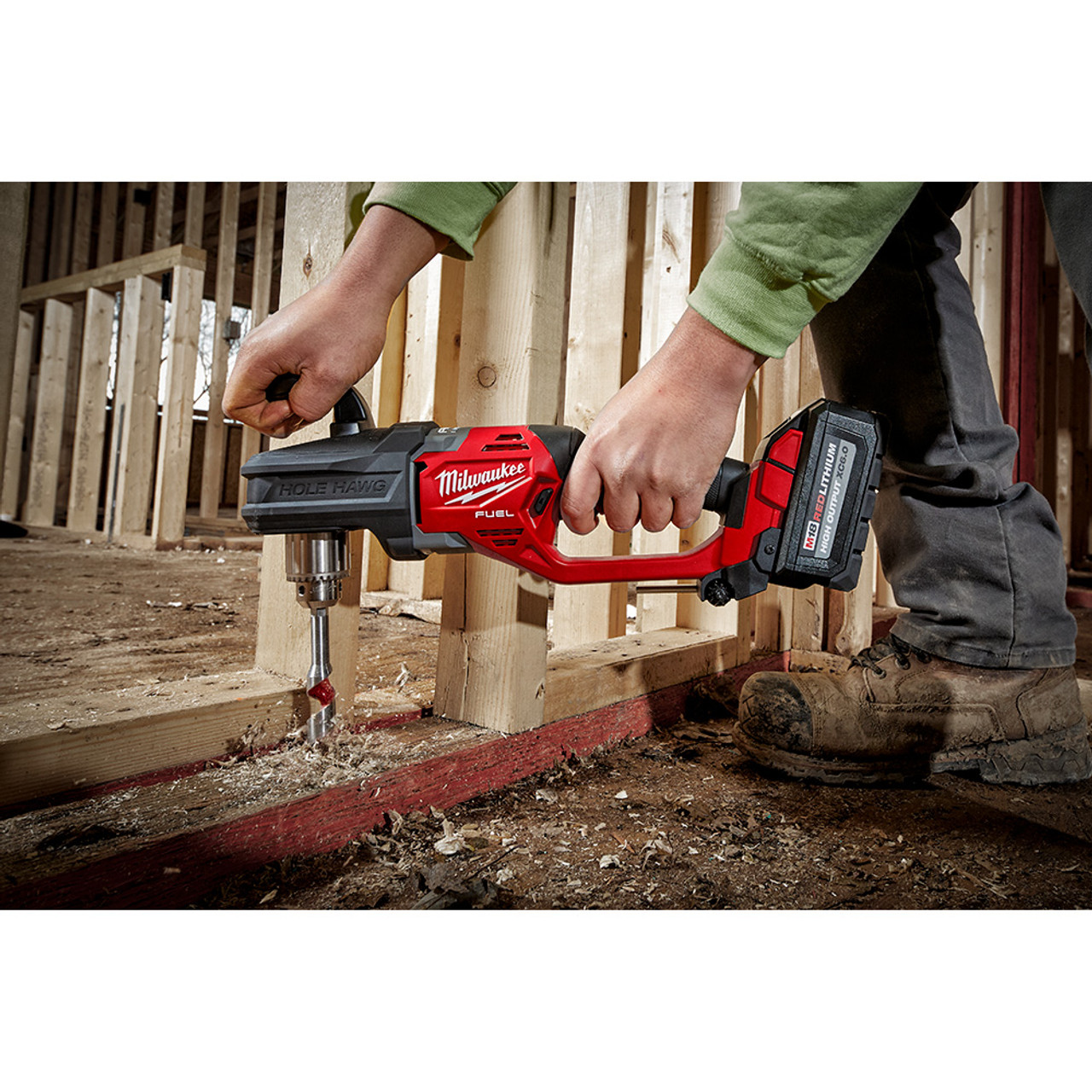 M18 FUEL 18 Volt Lithium-Ion Brushless Cordless Hole Hawg 1/2 in. Right  Angle Drill Tool Only