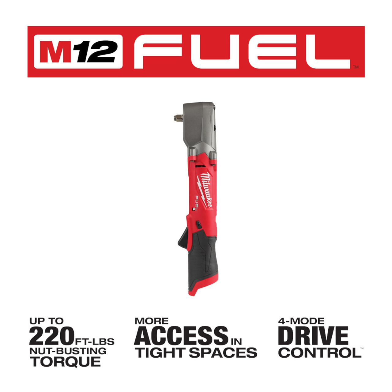 M12 FUEL 12 Volt Lithium-Ion Brushless Cordless 3/8 in. Right Angle Impact  Wrench Tool Only