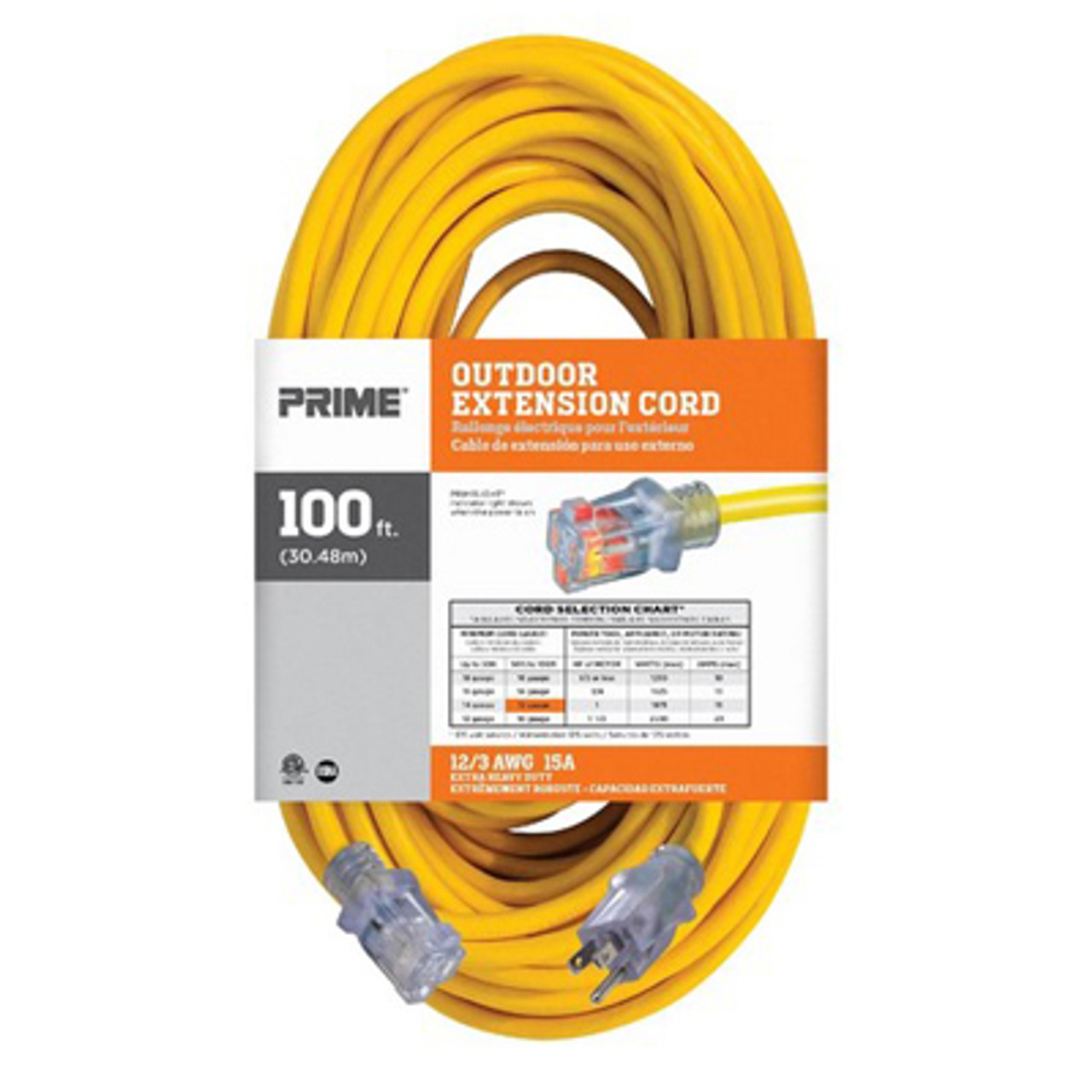 100ft 12/3 SJTW Jobsite Outdoor Extension Cord