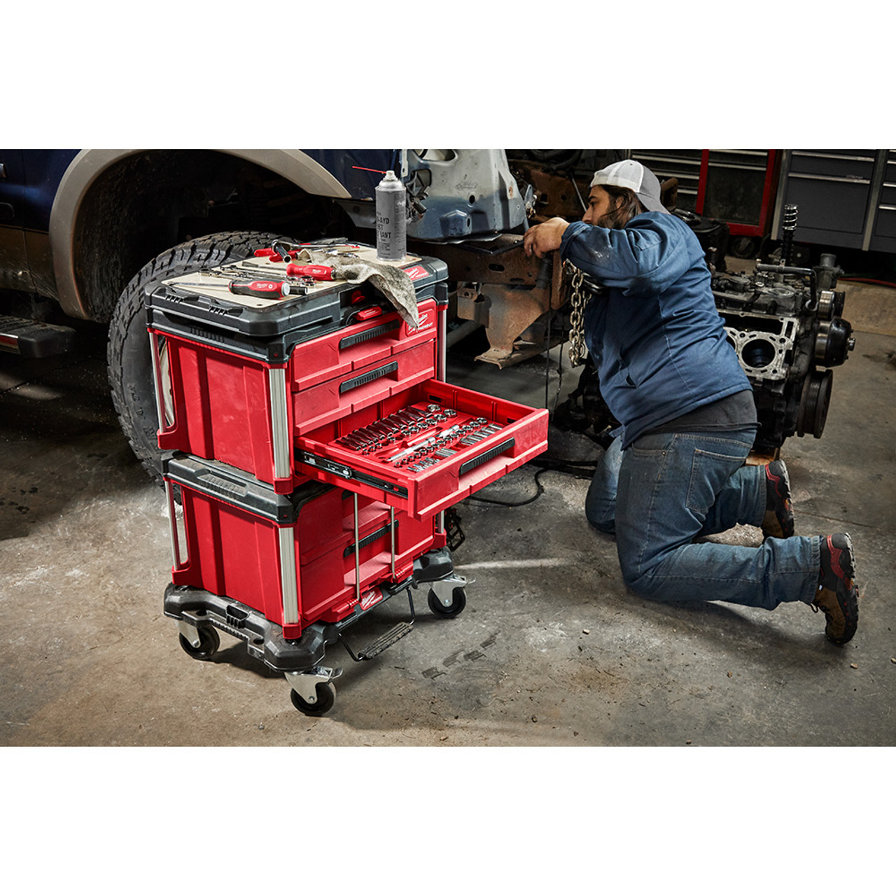 Milwaukee tool shop box dolly