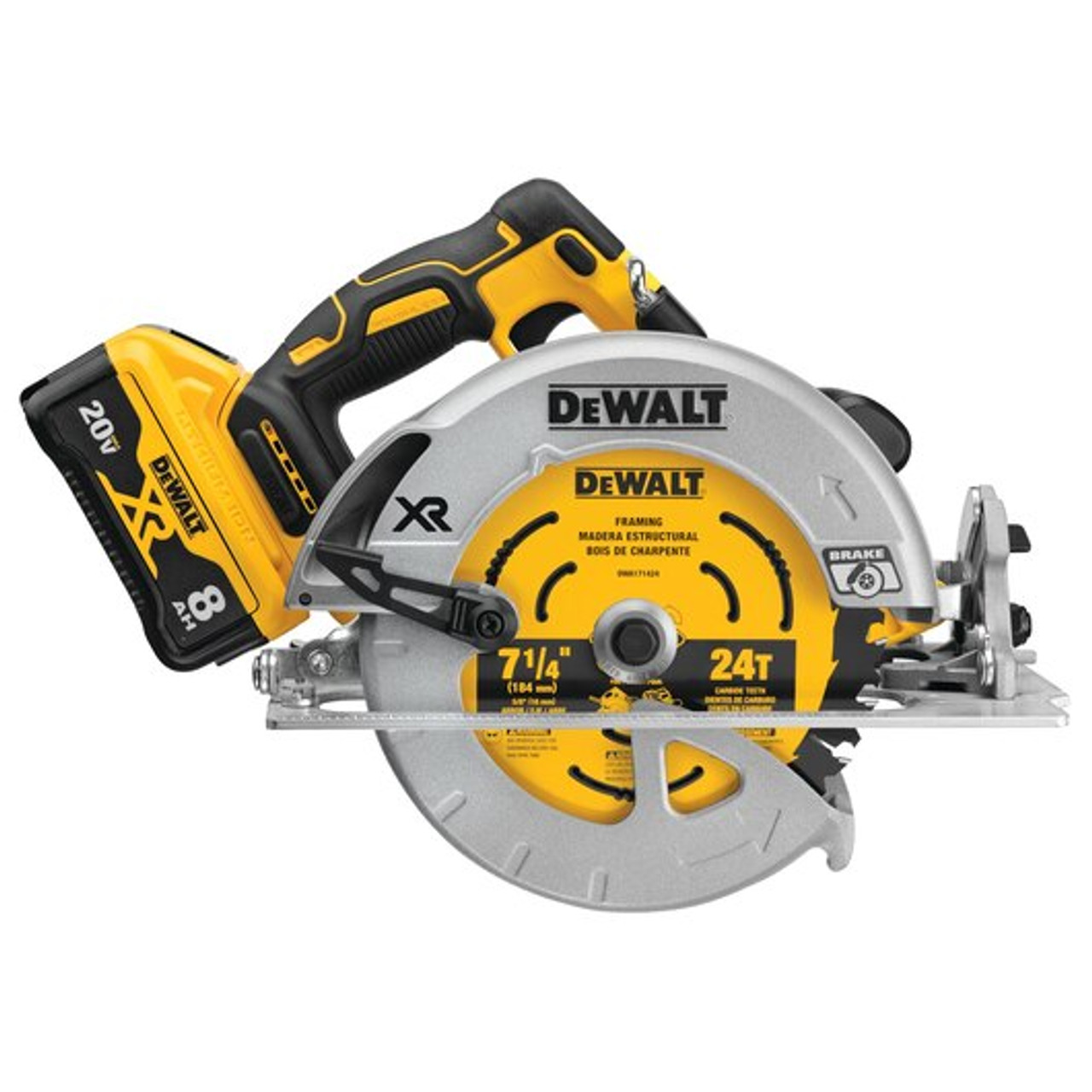 Dewalt DCS574W1 20V MAX XR Brushless 1/4" Circular Saw with Power Detect  Tool Technology Kit