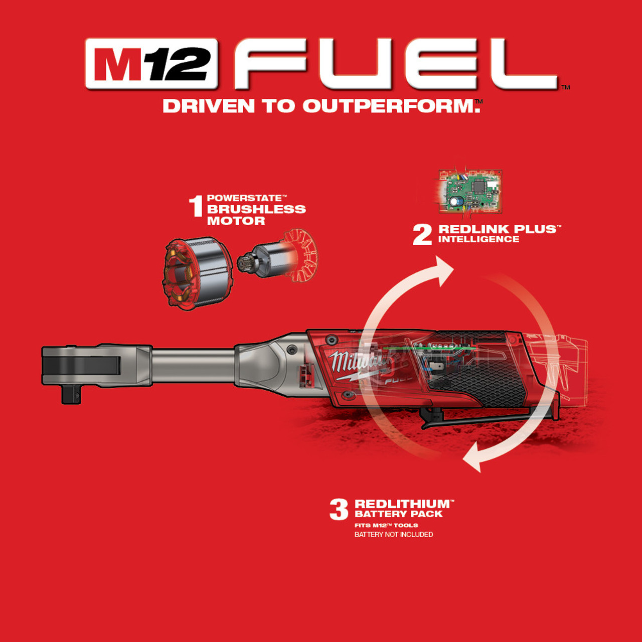 M12 FUEL 12 Volt Lithium Ion Brushless Cordless 3 8 in. Extended