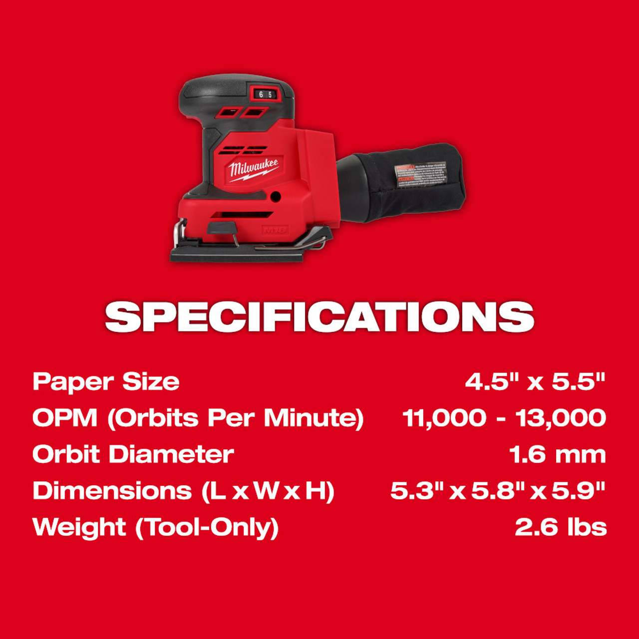 M18 Orbital 1 4 Sheet Sander