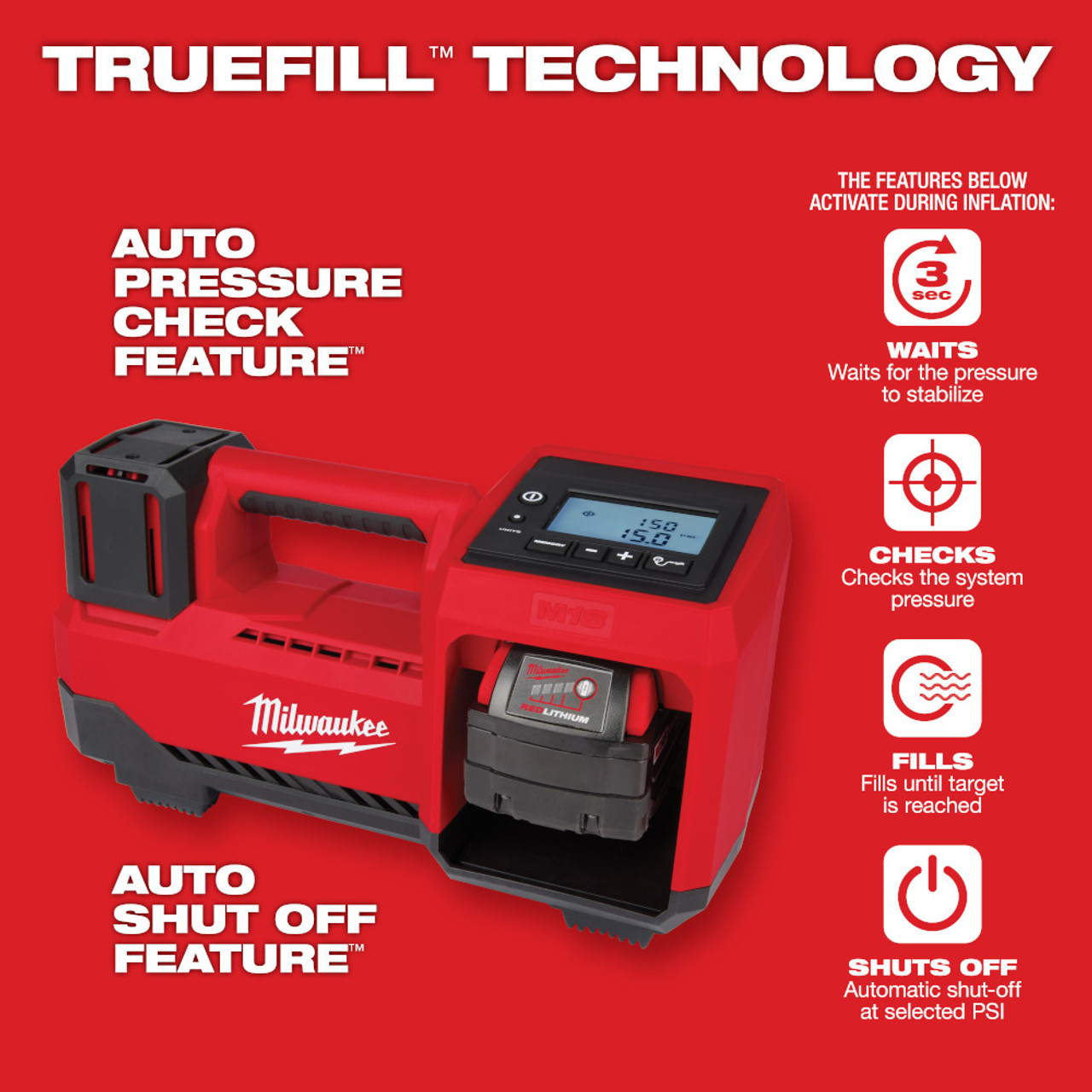 M18 18V Cordless Tire Inflator