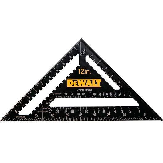 DeWalt DWHT46032 12″ Premium Rafter Square | Heavy-Duty Aluminum ...