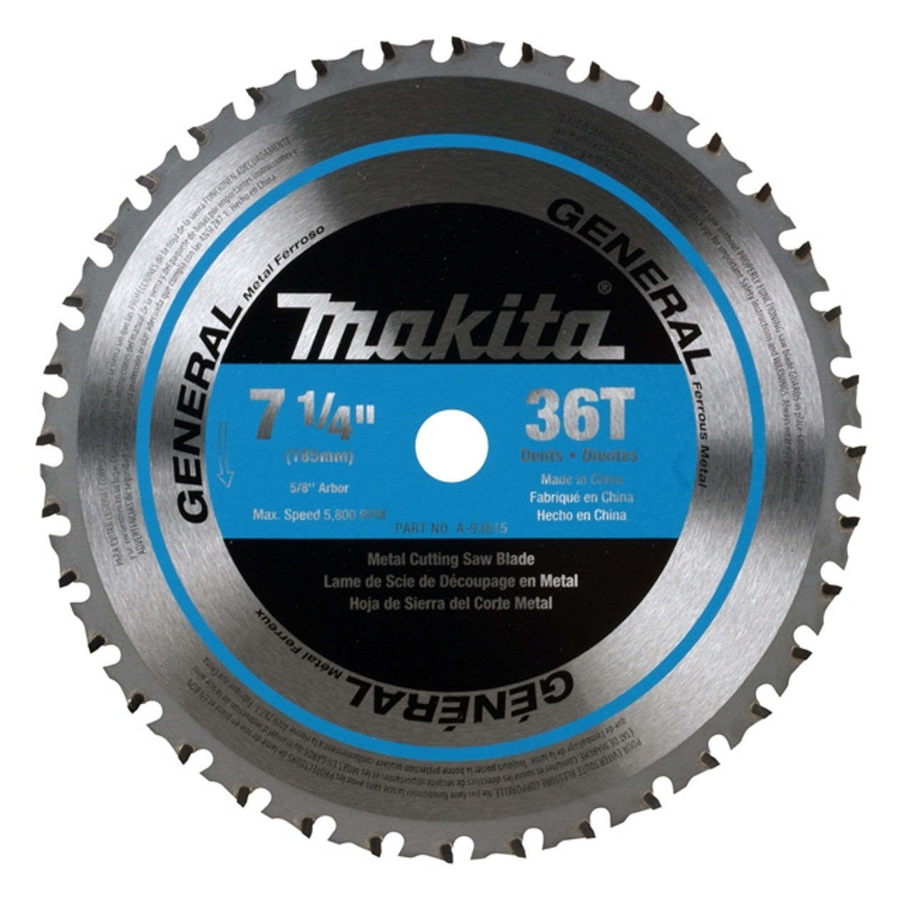 7-1/4″ 36T Cermet Tipped Metal Cutting Saw Blade