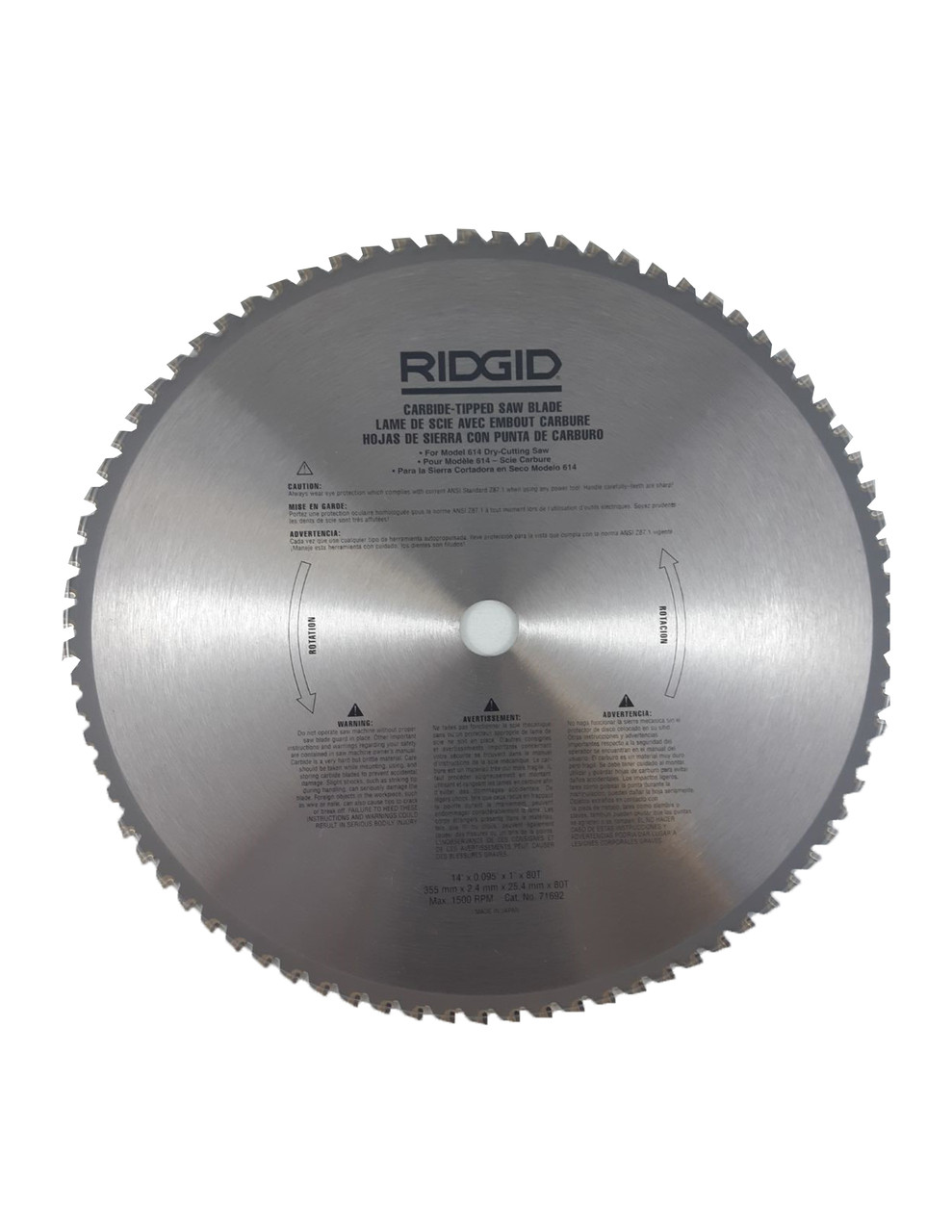 RIDGID Dry Cut Saw Blade 14