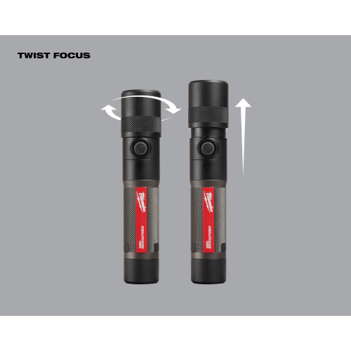 Milwaukee 2161-21 USB Rechargeable 1100L Twist Focus Flashlight