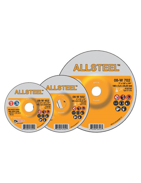 Walter 08-W 500 5" x 1/4" All Steel Grinding Wheel/Disc