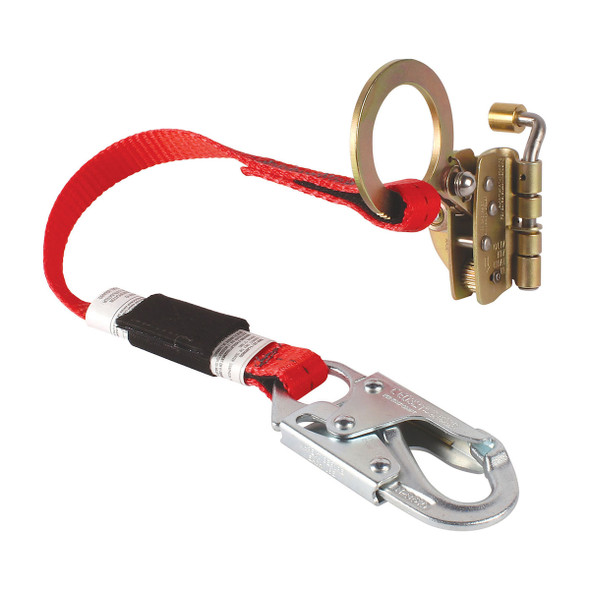 PIP Safety FP151/30 grab rope with panic lock, red webbing and locking snap hook for fall protection applications.