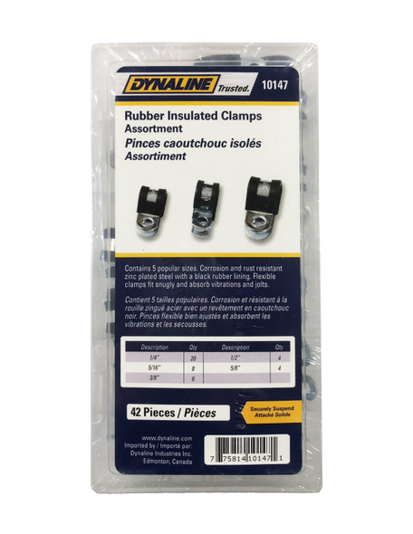 Dynaline 10147 Rubber Insulated Clamp Assortment