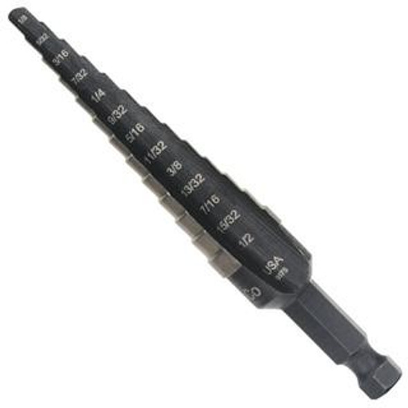 Irwin 10233CB 1/4" - 34" Unibit Cobalt Alloy Steel Step Drill