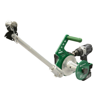 Greenlee G1 Versi-Tugger handheld 1,000 lb cable puller with adjustable boom.