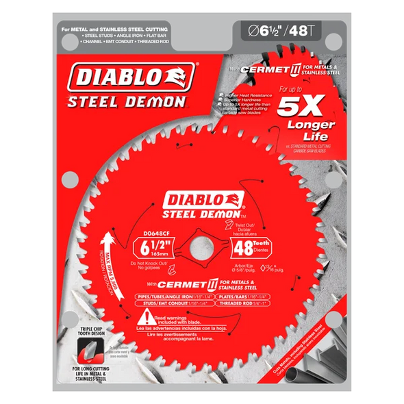 6-1/2" x 48 Tooth Cermet Blade for Metals and Stainless Steel