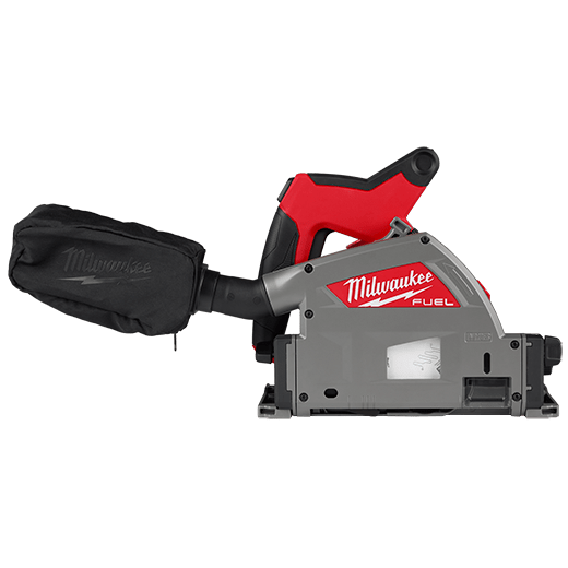 Milwaukee 2831-20 M18 FUEL 6-1/2 inch Plunge Track Saw (Bare Tool) showing the enclosed guard and plunge handle.