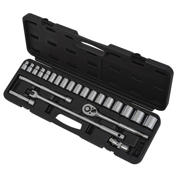 24 PC 1/2" Drive Metric Socket Set