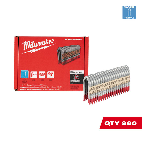 1.75 In 9 Ga Galvanized Staple