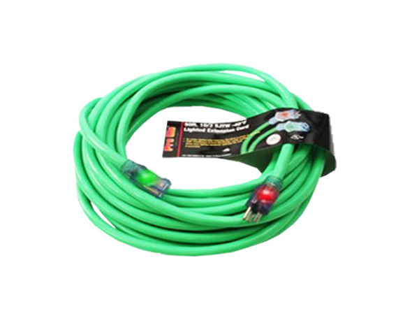 10/3 50 Foot Extension Cord Green Single-Ended