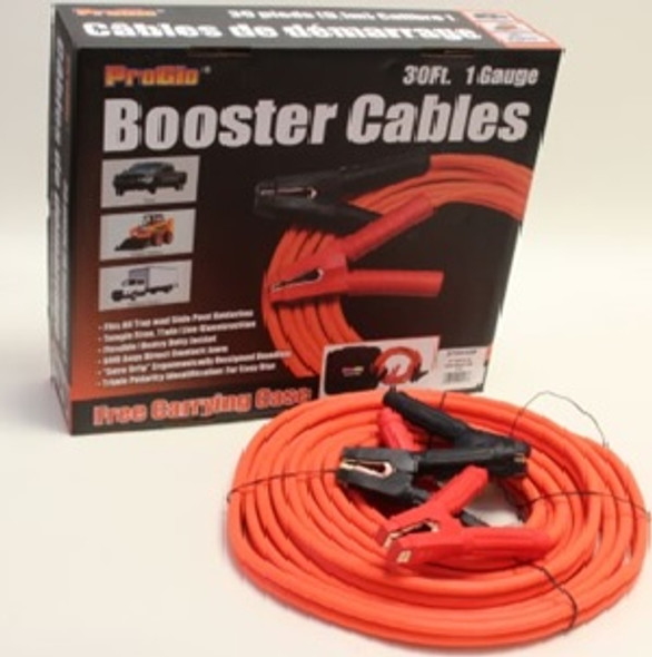 30ft 1 Gauge Battery Booster Cable Set