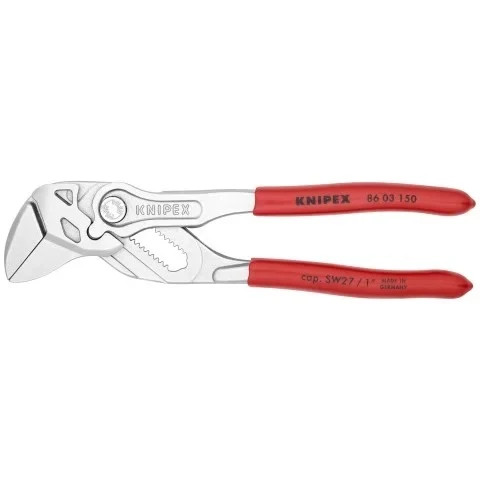 Knipex 86 03 150 6 inch pliers wrench with smooth parallel jaws.
